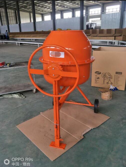 Gelber Farbgebäude-Mischer ISO9001 Mini Concrete Mixer 0