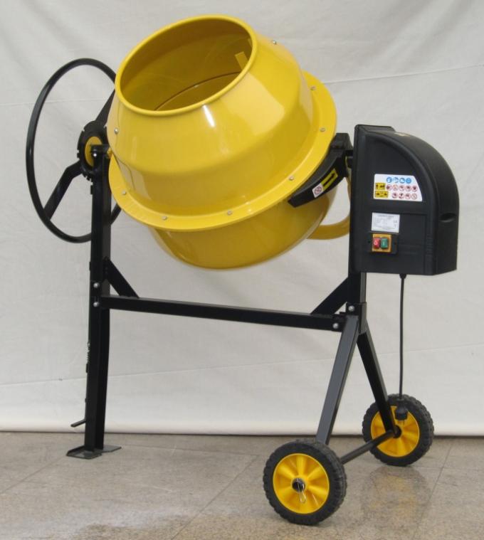 Gelber Farbgebäude-Mischer ISO9001 Mini Concrete Mixer 1