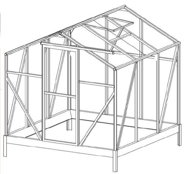 Helm-Garten-Haus-grünes Haus-Aluminiumrahmen-Sonnenschein-Raum