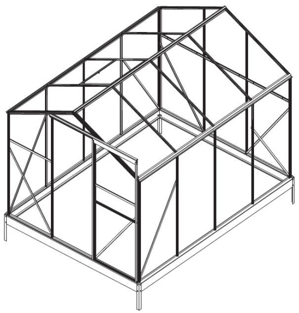 Helm-Garten-Haus-grünes Haus-Aluminiumrahmen-Sonnenschein-Raum