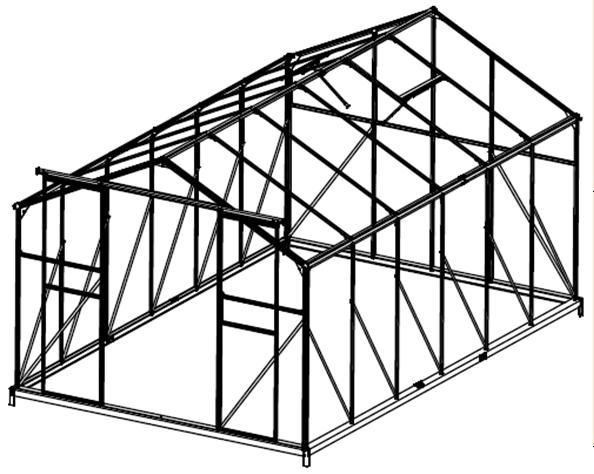 Helm-Garten-Haus-grünes Haus-Aluminiumrahmen-Sonnenschein-Raum