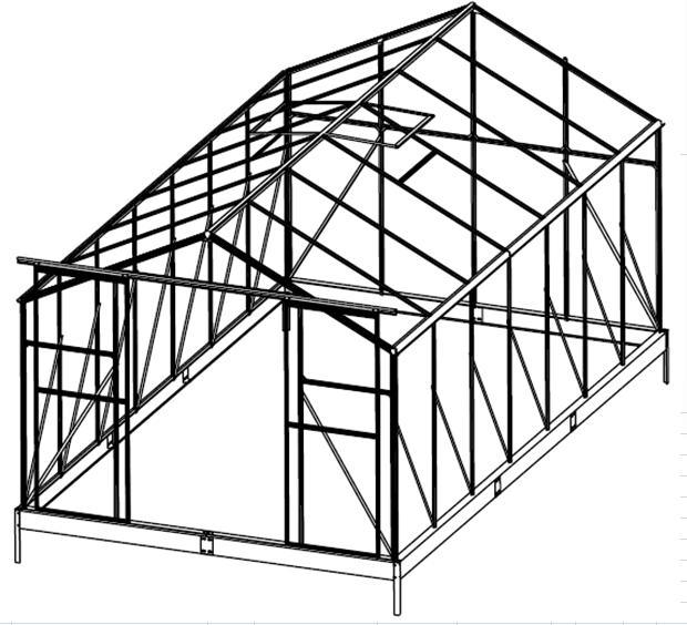Helm-Garten-Haus-grünes Haus-Aluminiumrahmen-Sonnenschein-Raum