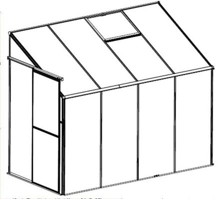 4ft an der Wand befestigtes grünes Haus baute leicht Hobby-Haus-Gewächshaus zusammen