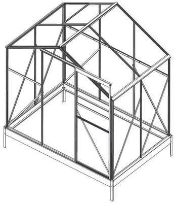 5cm Garten-Werkzeugmaschinen-Helm-Garten-Aluminiumrahmen-grünes Solarhaus