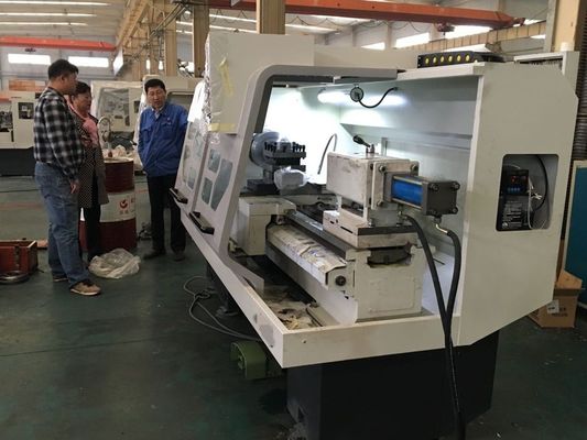 Spitzen Sie sich Oberflächenmetallcnc zu, der 340mm programmierbare Metalldrehbank dreht